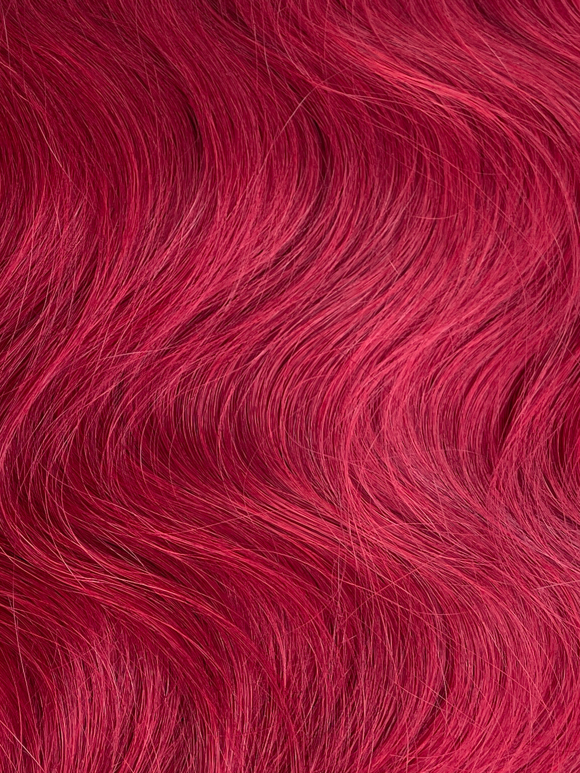 30” Wavy Tape-In Extensions – 210g Bio-Protein Fibre – Cherry Red