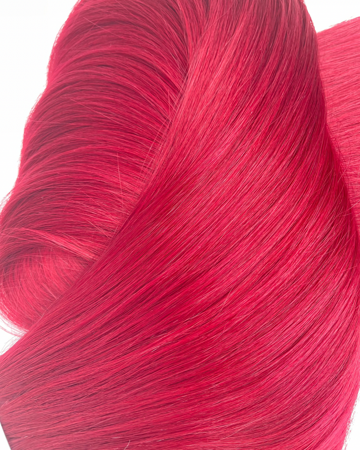 26” 200g Tape-In Weft Bio-Protein Fibre Cherry Red