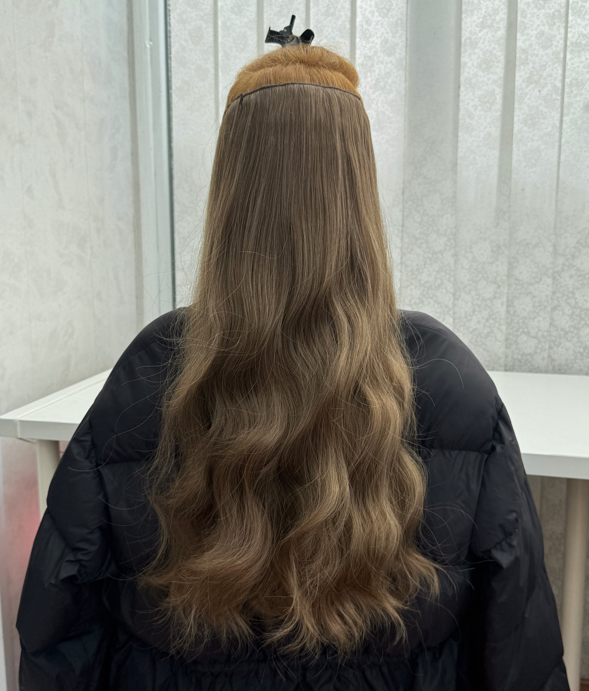 24’ Wavy 220g Bio-Protein Fibre Clip-in Hair Extensions - Ash Brown