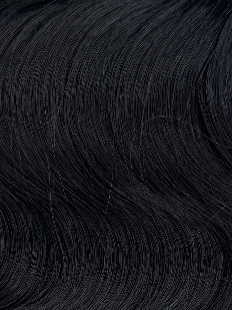 30” Wavy Tape-In Extensions – 210g Bio-Protein Fibre – Natural Black