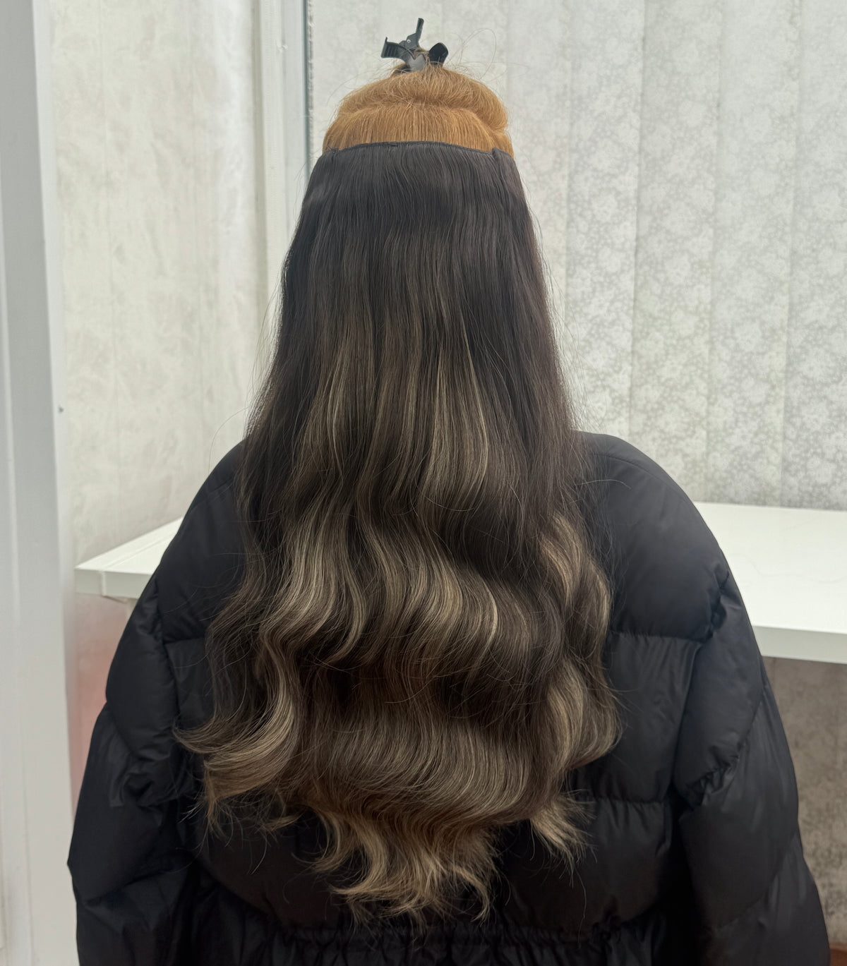 24’ Wavy 220g Bio-Protein Fibre Clip-in Hair Extensions - Mushroom Brunette